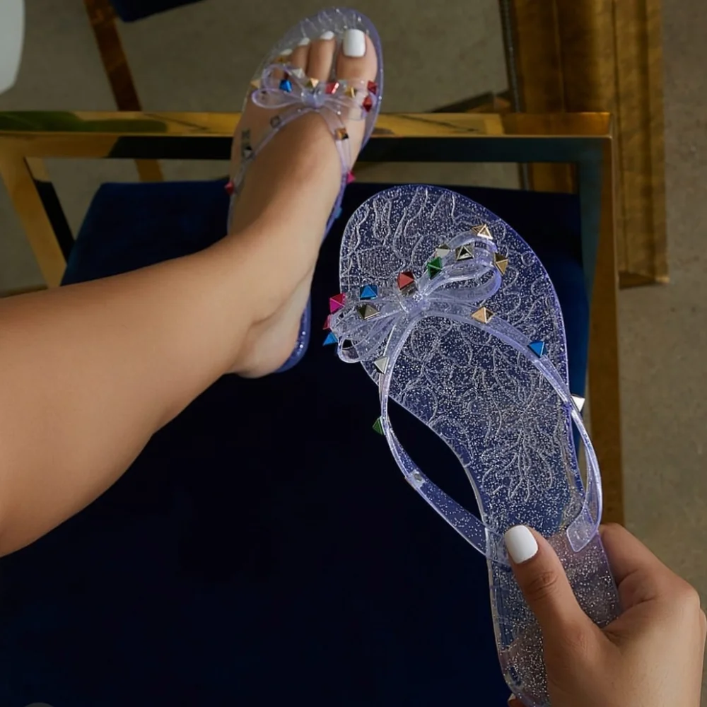 💗💗JUST IN💗💗clear jelly bow sandal - Picture 2 of 2